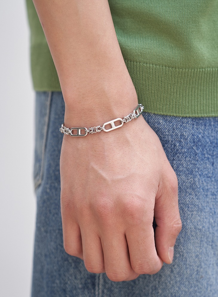 MIXED CHAIN SURGICAL BRACELET [SILVER]