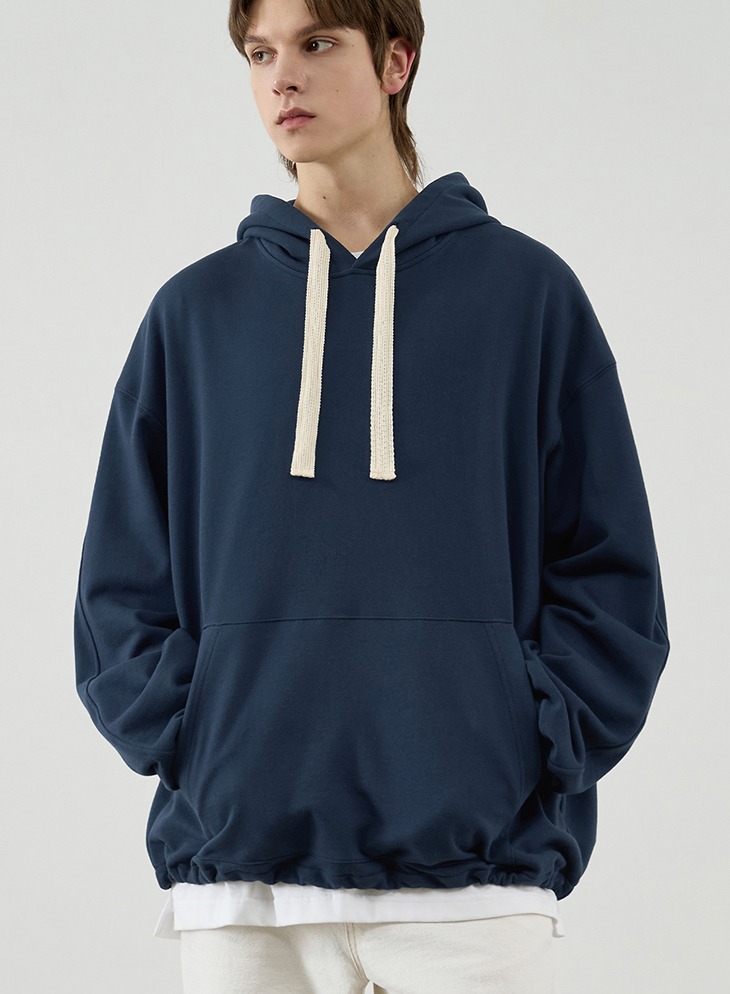 LAYERED STRING TAPE HOOD [TEAL BLUE]