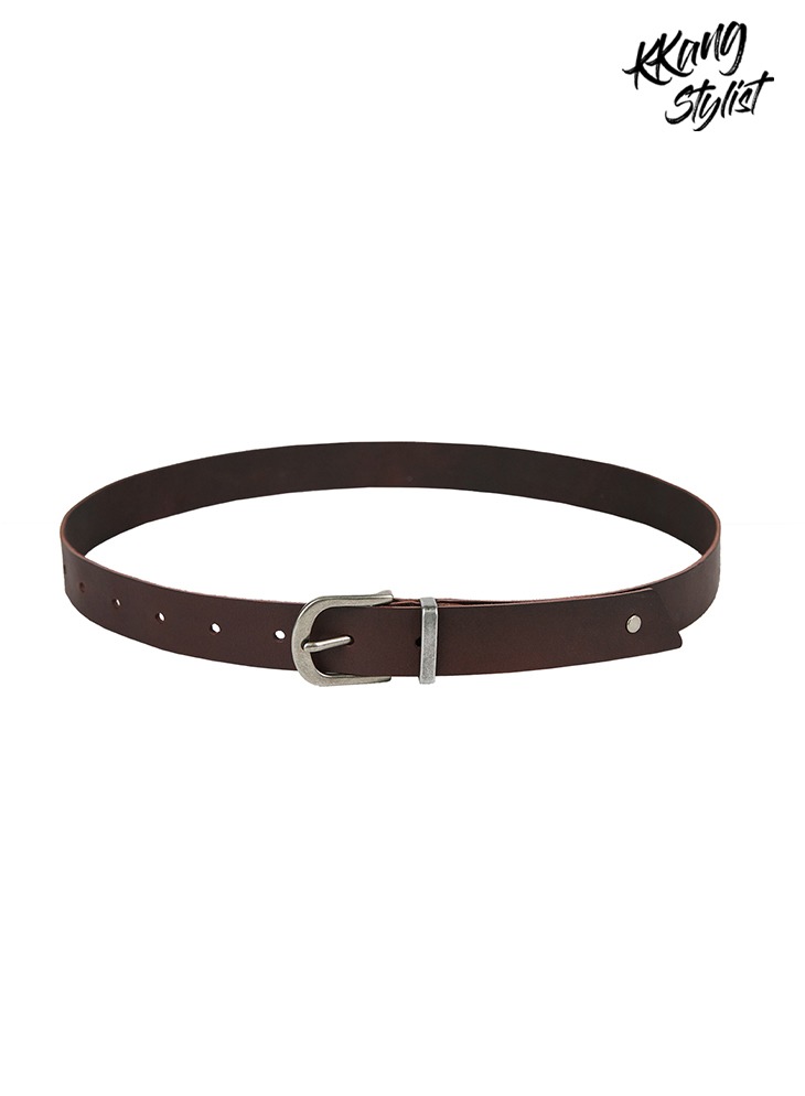 [DRAW FIT x KKANG STYLIST] DAY LEATHER BELT [BROWN]