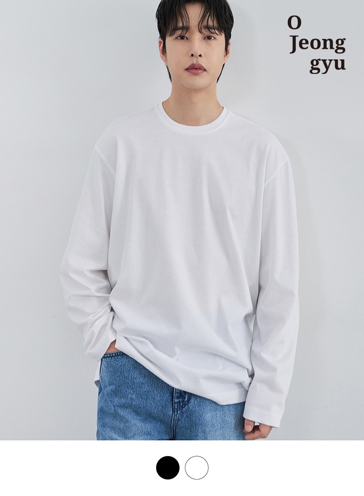 [OH JEONG GYU x DRAW FIT] SUPIMA SILKET PREMIUM COTTON LONG SLEEVE [2COLORS]